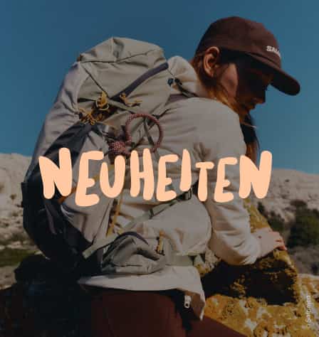 Bild von Wandererin mit Aufschrift 